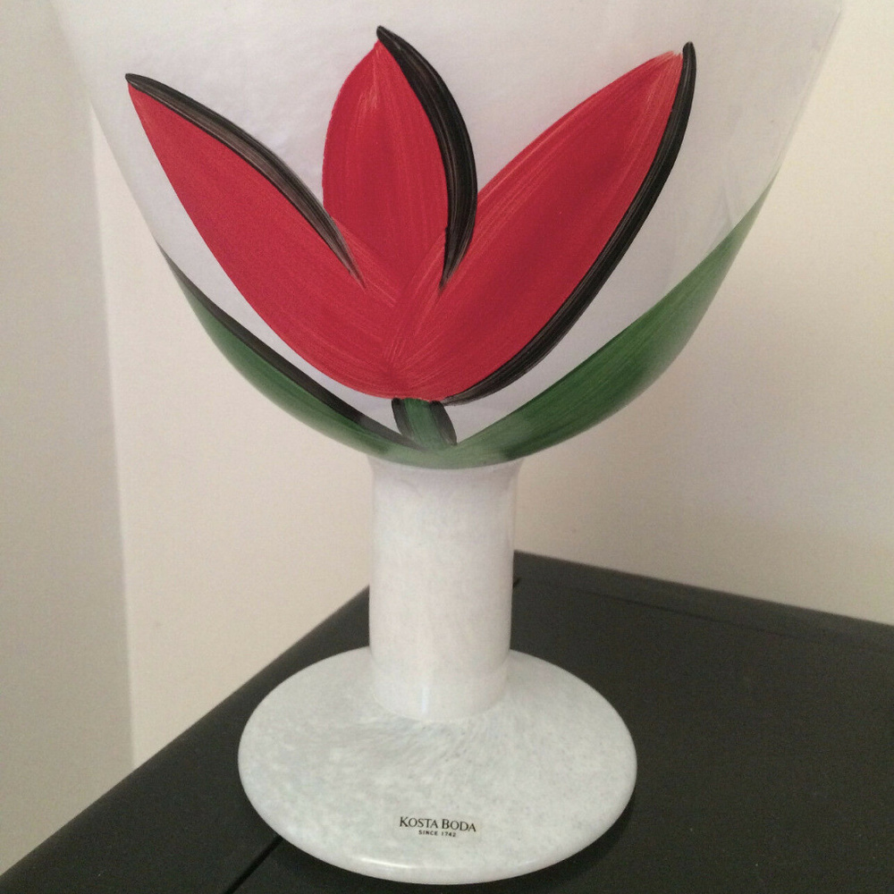 💰💰💰 SOLD 🌹🌹🌹Kosta Boda Tulipa Footed Bowl Ulrica Vallien